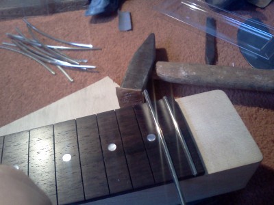 Odi Guitar Company Fretting Departament.