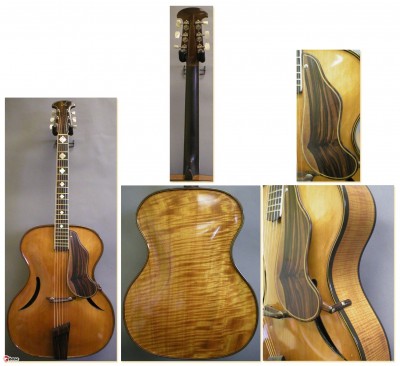 archtop z hebanowym gryfem